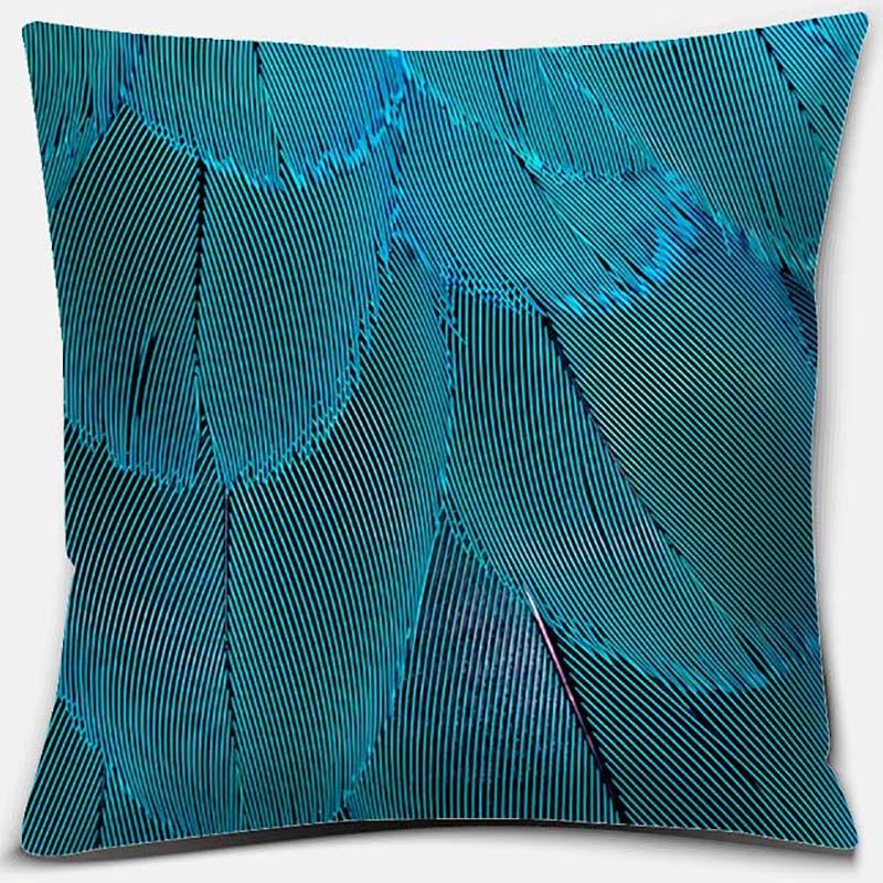 Peacock Feather Series Pattern Decorative Pillowcase, Living Room Sofa Office Seat Cushion Cover, Room Bedroom Home Decoration