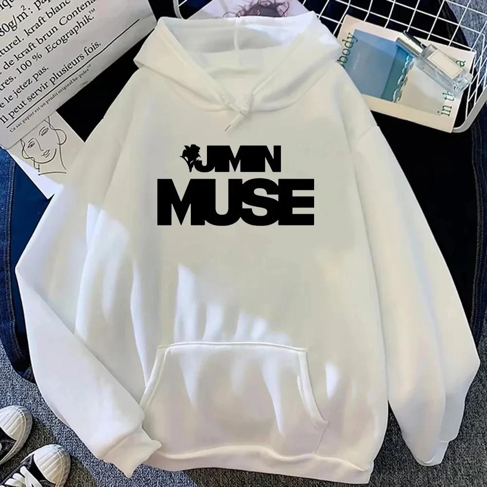 Худи Jimin Muse Мода Женская Харадзюку Эстетика Уличная Одежда Повседневные Худи Унисекс Винтажные Пуловеры Свитшоты
