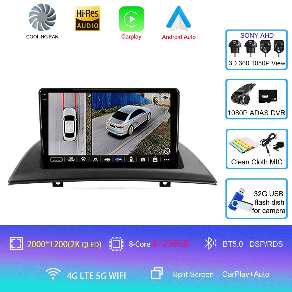 Для BMW X3 E83 2004 2005 2006 2007 2008 - 2012 Автомобильное радио Android 14 Навигация GPS Мультимедийный проигрыватель Стерео Wi-Fi+4G Carplay BT