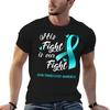 His Fight Is Our Fight Addiction Recovery Awareness T-Shirt Moisture Wicking Quick Dry Tee