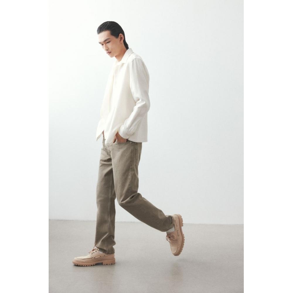 Рубашка HM Regular Fit Muslin белая