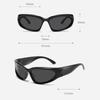 Новые Y2K спортивные солнцезащитные очки в стиле панк, женские брендовые дизайнерские квадратные очки, мужские роскошные солнцезащитные очки UV400, красочные зеркальные модные очки