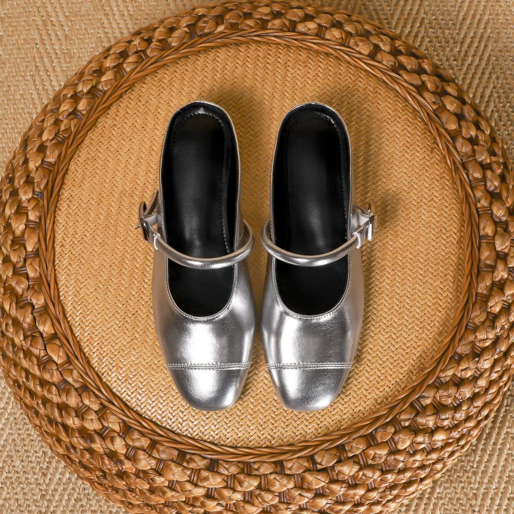 Grape Mother Half-drag Single Shoes Women's Fashion Outer Wear High-end Casual Women's Shoes Korean Version One-pedal Thick-soled Inner Height-increa