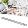 30cm Ruler 30cm Measurable Length Clear Scale Accurate Stainless Steel Metal Ruler with 2 Measuremen