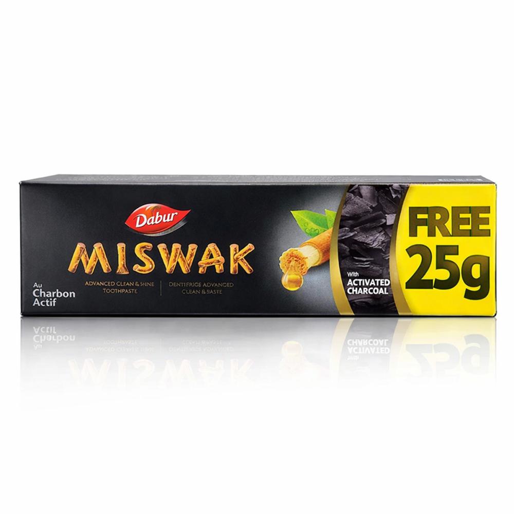 Dabur - Зубная паста Мисвак с Активированным Углем 50г+25г -