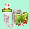 Gradient Santa Green Claus Pattern Paper Box Christmas Decoration Props For Gift