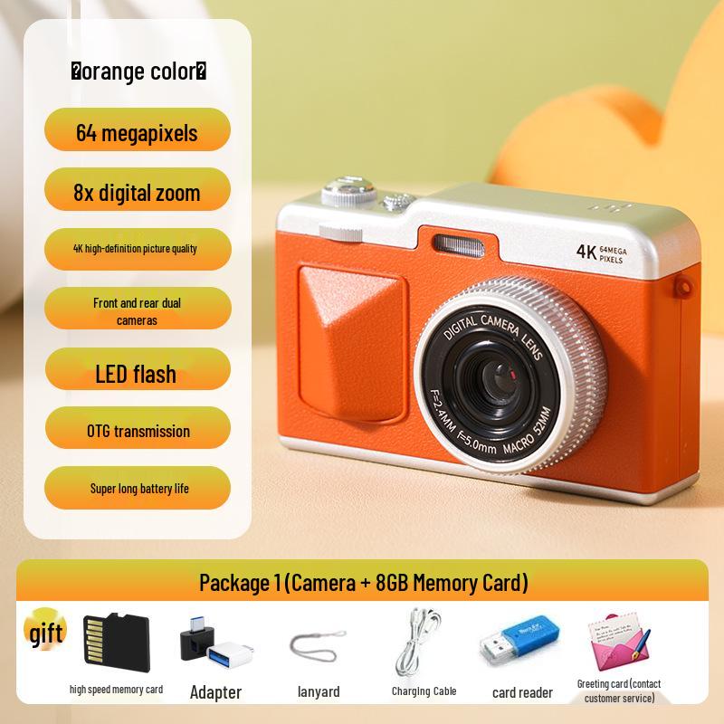 HD Flip Screen Selfie Mirrorless Camera for Outdoor Use
