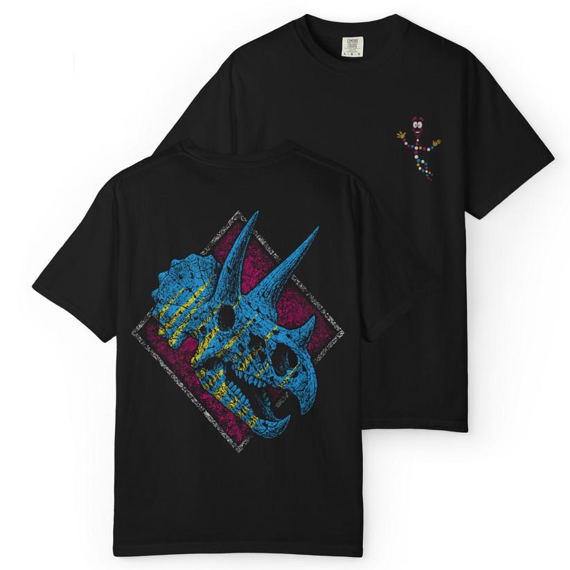 TRICERATOPS Double Sided Tee Graphic Streetwear Vintage Dinosaur Shirt