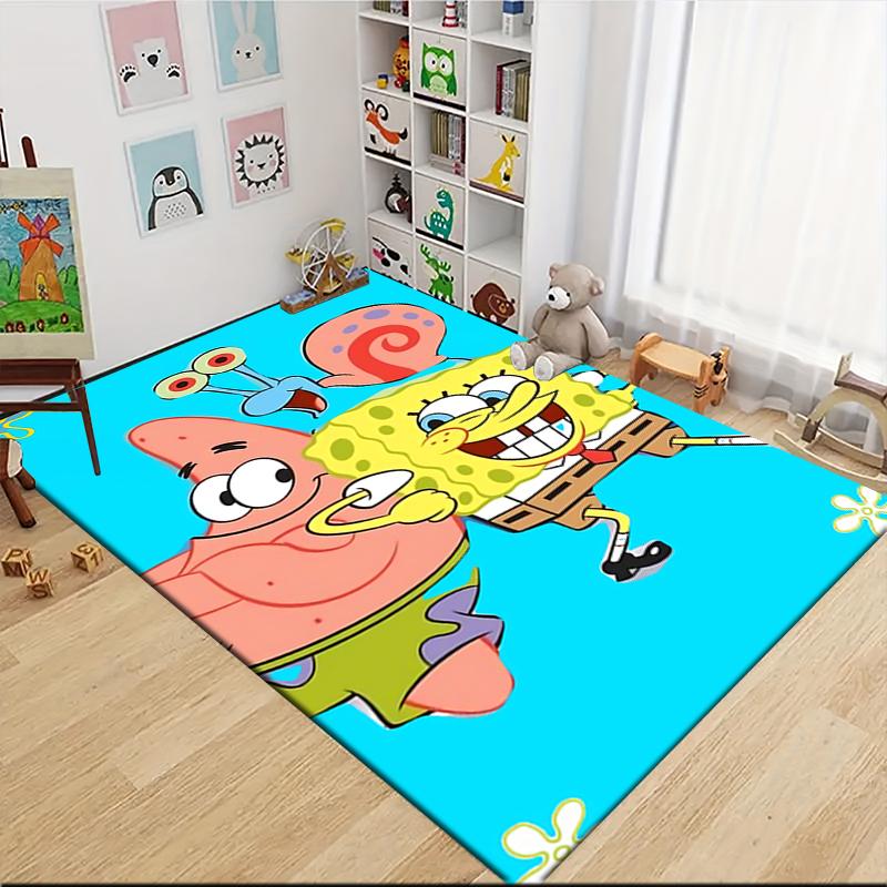 Spongebob Patrick'S Adventure Carpet Rug Soft Washable Antislip Home Living Room Sofa Mats Personalized Christmas Rug