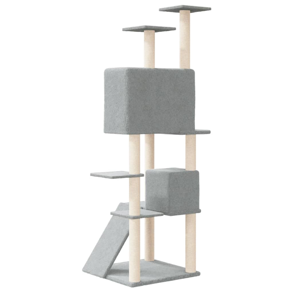 Scratching Post with Sisal Scratching Posts Light Grey 153 cm