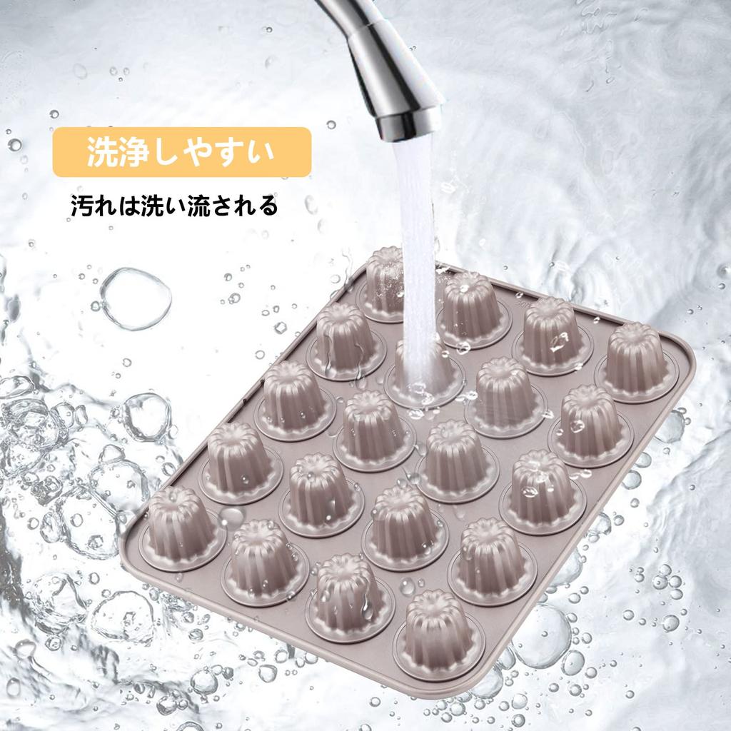 Форма для кексов-канале CHEFMADE, Антипригарная форма для выпечки, 32,7*25,9*3,6 см, Формочки: 3,5*3,0 см (20 чашек)