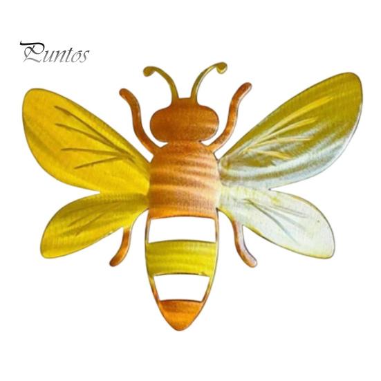 Металлическая пчела настенное украшение 3D пчела художественная работа настенная скульптура медоносная пчела внутреннее наружное украшение для двора сада дома фермерского дома