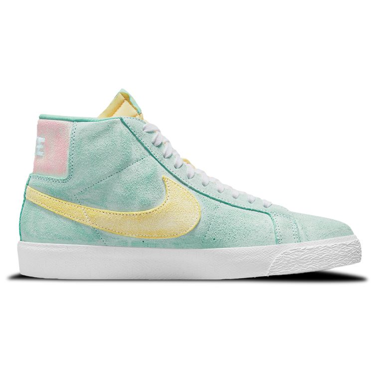 Nike Zoom Blazer Mid Premium SB Light Dew Zitron Кроссовки унисекс Зеленый Green-Glow Arctic-Punch DA1839-300