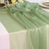 Reusable Chiffon Table Runner Solid Color Wedding Table Runner  Dinning Table
