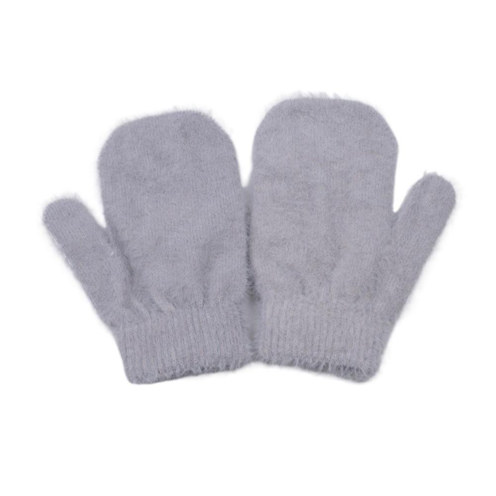 Дышащие шерстяные вязаные непродуваемые варежки модные пушистые перчатки мужские женские