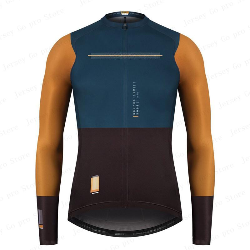 New Spring/Autumn Triathlon Men Long Sleeve Cycling Clothing Breathable Anti-UV Bicycle Jersey Set Wear Bib Pants Ropa Ciclismo