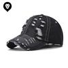 Men's and Women's Thickened Denim Ripped Cap Ripped Denim Baseball Cap Simple Hat