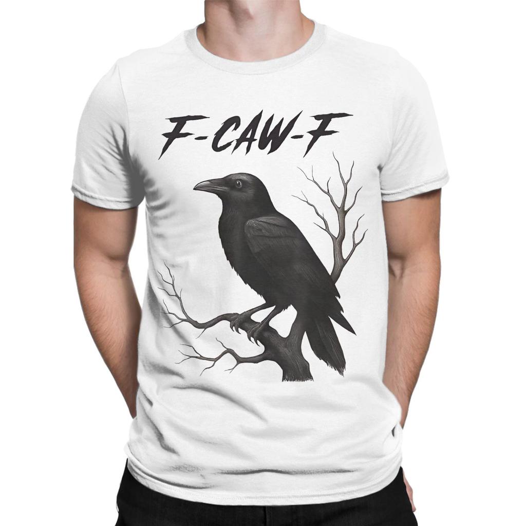 Смешная Футболка F-Caw-F Caw Летняя Винтажные Футболки Хлопок Модная Футболка Для Мужчины С коротким рукавом Печатные Футболки