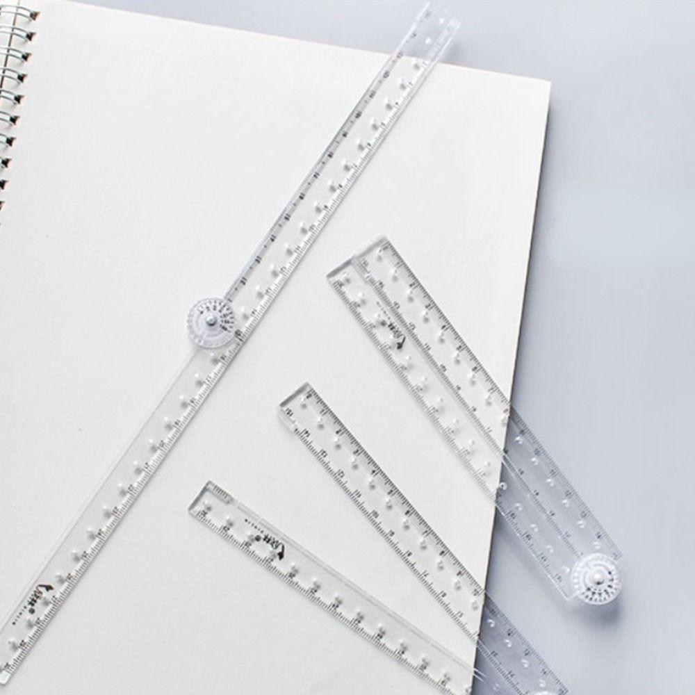 Художественная угловая измерительная линейка Геометрическая измерительная линейка Прозрачная складная линейка Линейка для дизайна и рисования