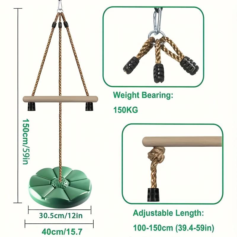 Outdoor Adventure Set: Round Swing, Slide, Monkey Bars, and Ninja Training!