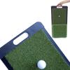 Коврик для гольфа для помещений/улицы 12"x24" зеленый, портативный инструмент для практики 2-в-1 с нескользящим основанием для чиппинга/тренировки свинга