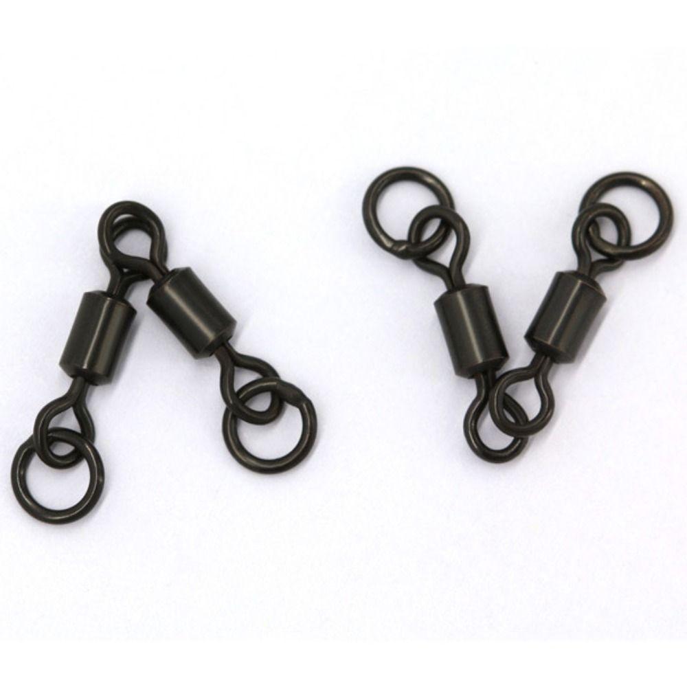 50 шт. высокопрочный рыболовный соединитель черный вращающийся вертлюжок рыболовные снасти аксессуары