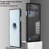For ZTE Nubia Red Magic 10 Pro 5G Case Metal Frame Matte PC Back Phone Cover with Snap Button
