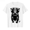 Poor Little Cat Funny Emoji Print Tshirt Poor Little Cat Laughing To Tears Cartoon Pattern Unisexs and Womens Trendy Tshirt