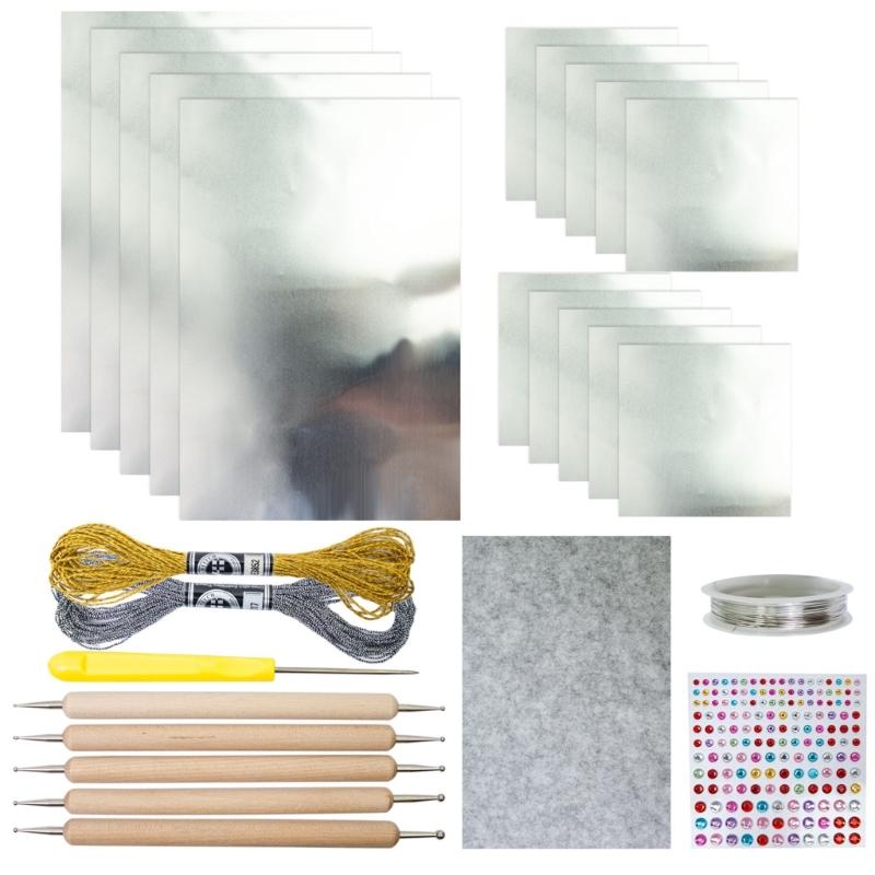 Набор праздничных украшений из фольги ручной работы, тисненые фольгированные рождественские украшения для дома и офиса, рождественская елка