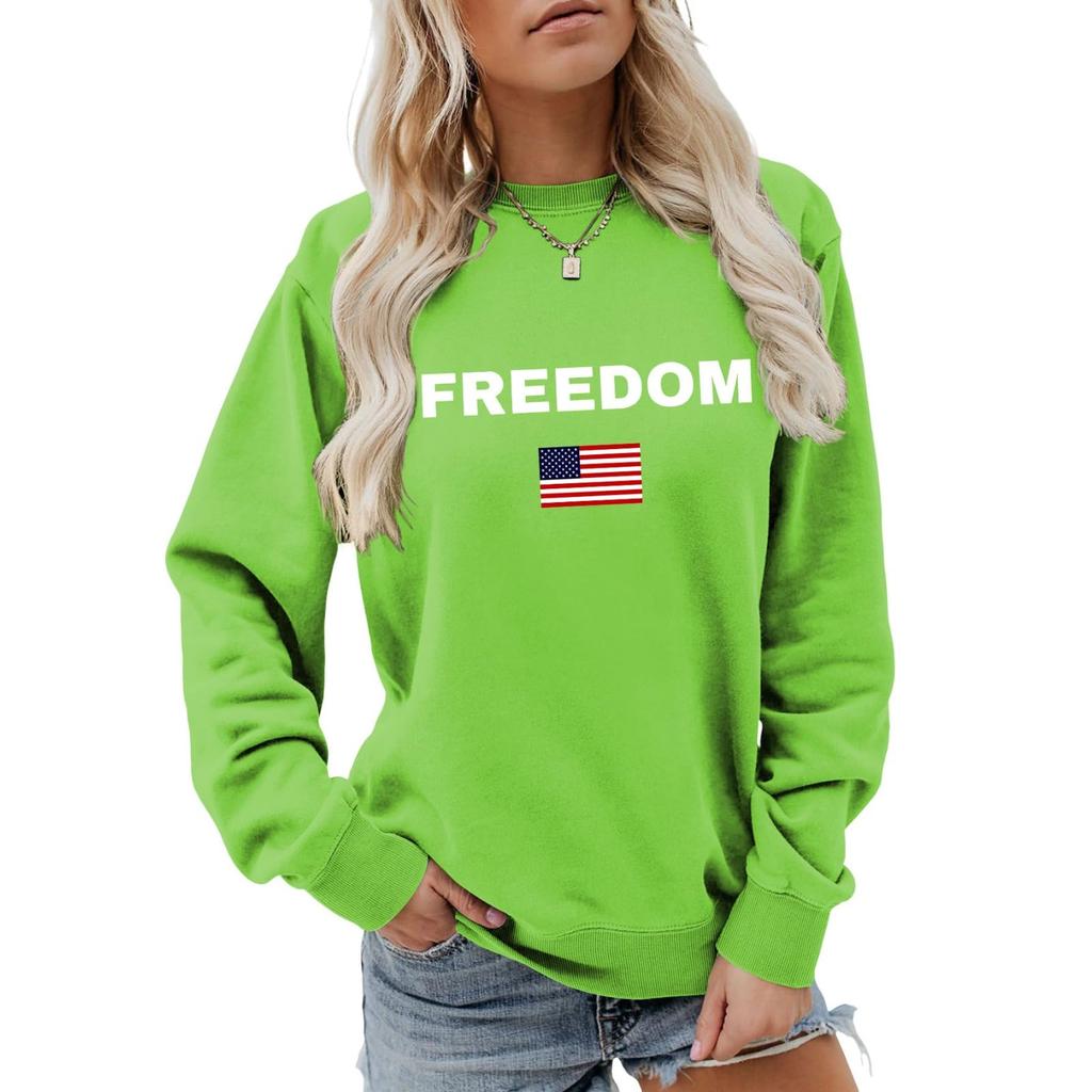 Women's Fashionable Casual Round Neck Loose Long Sleeved Printed Sweatshirt