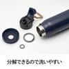 Doshisha Direct Sports Bottle, 800ml, Cold-Keeping, Vacuum-Insulated, Direct-Drink, with Silicone Cushioned Bottom, Navy Blue
