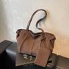 Large Capacity Tote Bag Women'S Autumn And Winter Suede Casual Commuter Portable Shoulder Bag