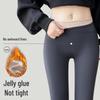 2025 Women's High-Waist Barbie Yoga Shark Pants: Slimming, Tight-Fit Velvet Leggings for Autumn & Winter