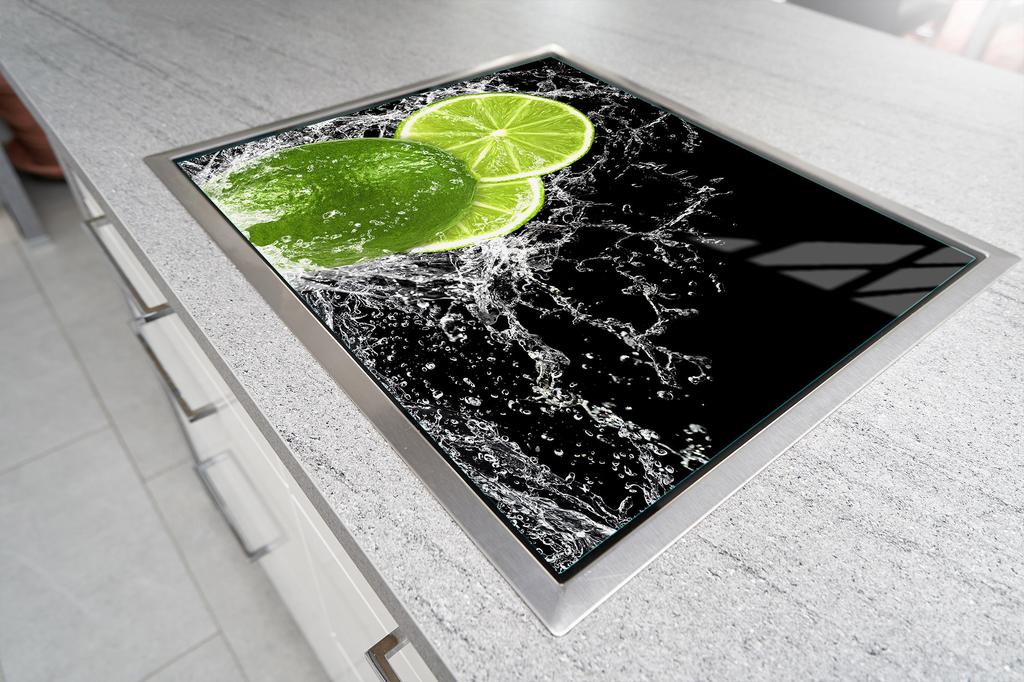 Glass protective plate for the stove 70x52 Fruit