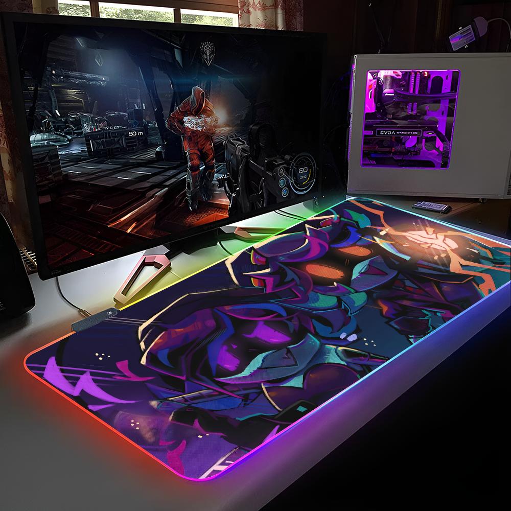 Игровой коврик для мыши M-Murder Drones Коврик для мыши с RGB-подсветкой Коврик для мыши для ноутбука Коврик для мыши для геймера на ноутбуке Игровые аксессуары для компьютерного стола