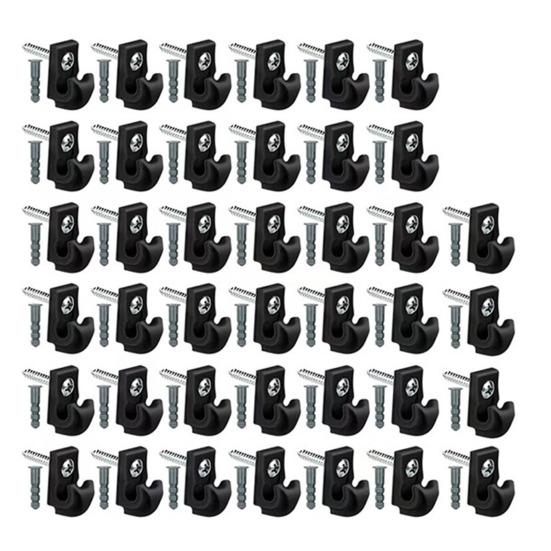 Пластиковый крючок для гирлянды Легкая установка Крючки-подвески для рождественских огней Атмосферостойкий Защищенный от ржавчины Настенное крепление