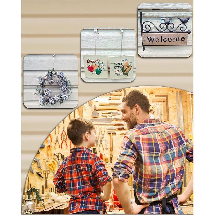 NACETURE Vinyl Siding Hooks 20 Pack Heavy Duty Siding Clips Vinyl Siding Hanger for Hanging on Patio, No Hole Need Command Outdoor Hook Hang to Decor