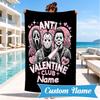 Custom Name Ghostface Horror Theme Beach Towel Microfiber Beach Towel, Lightweight and Quick-Dry, for Summer Travel, Swimming Pool Gift