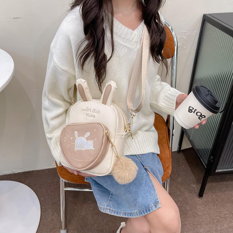 Adorable Kids Mini Shoulder Bag Cute Cartoon Bear Embroidery Perfect For Boys And Girls