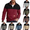 Men's Pullover Long Sleeved Stand Up Collar Sweatshirt Casual Collar Base Shirt
