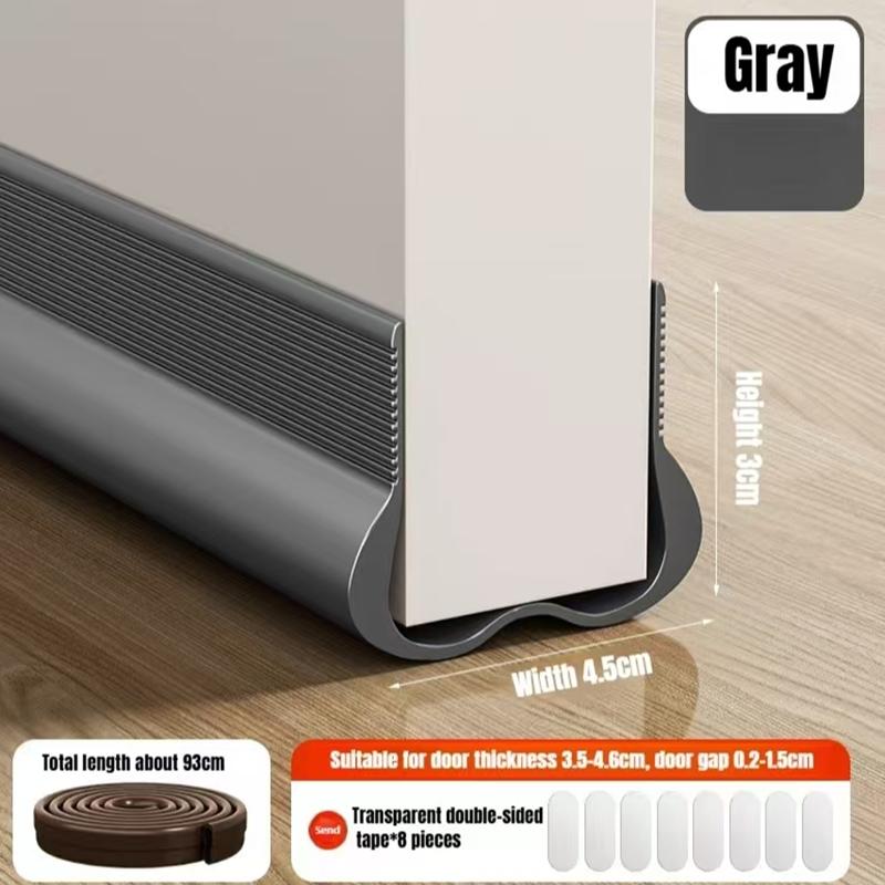 Гибкая уплотнительная лента для низа двери Уплотнитель дверного зазора Звукоизоляция Ветро- и пылезащитная уплотнительная лента Поддверная лента-стопор от сквозняка 93 см