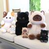 Нетоксичная кавайная плюшевая игрушка-подвеска в виде кошки 10/40 см, милая набивная черная кошка, плюшевая кукла, подарок на день рождения, Рождество для детей, декор для дома