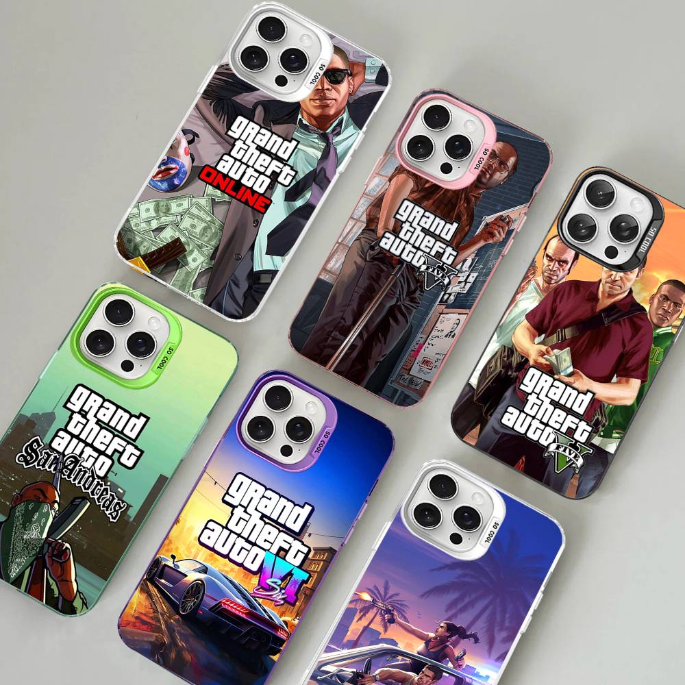 Чехол для телефона San Andreas G-GTA для iPhone 16 15 14 13 12 11 Pro Max 17 Plus Цветной чехол
