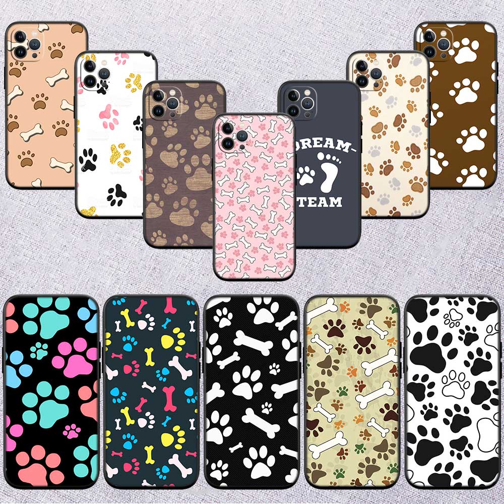 NH19 dog footprint Paw Case for Motorola Edge 60 60s 70 G86 G56 G54 E14 G04S G45 G54 G64 S30 S50 X30 X40 X50 Pro Power