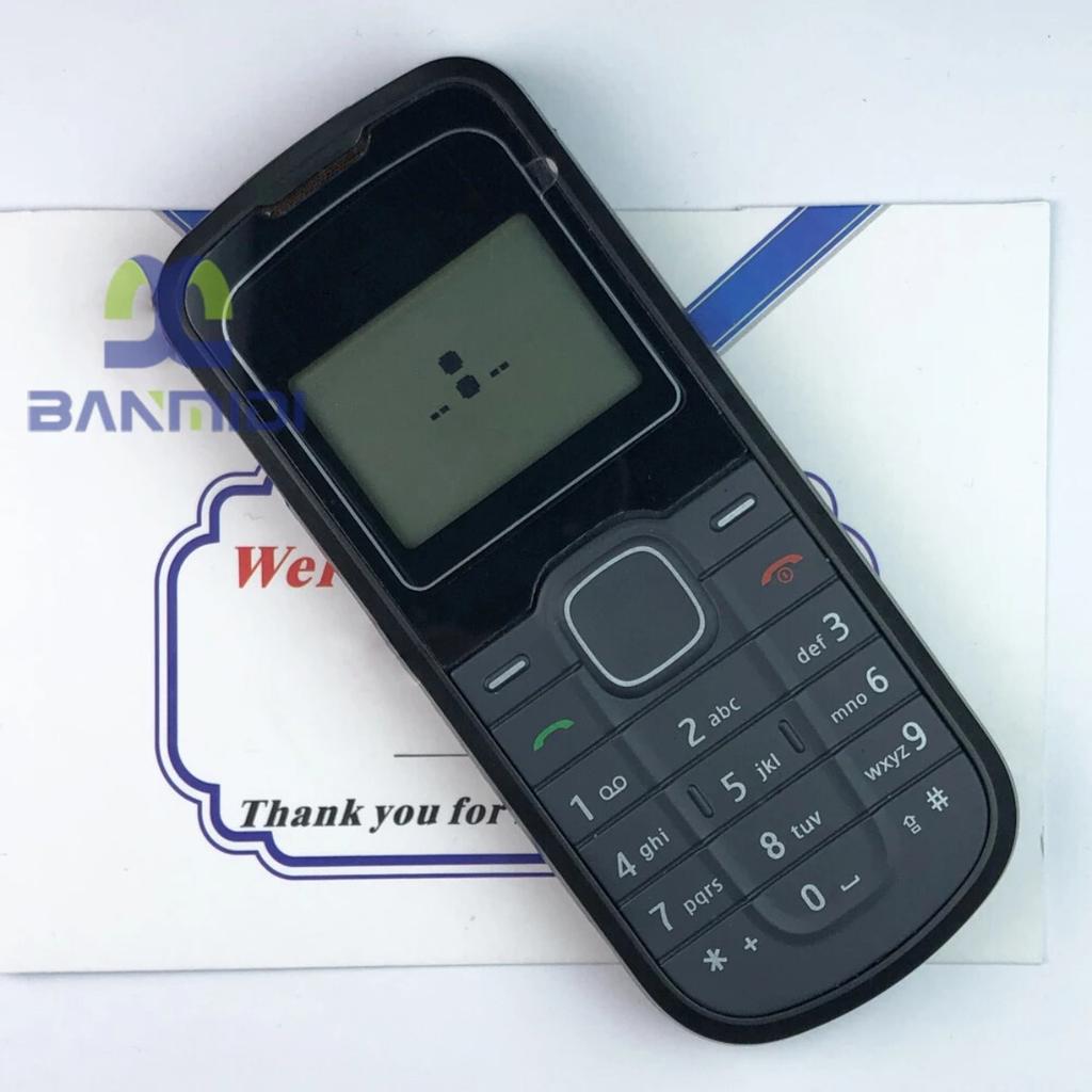 Восстановленный Nokia 1202 Оригинальный Разблокированный 2G GSM 900/1800 Фонарик Клавиатура Мобильный Телефон