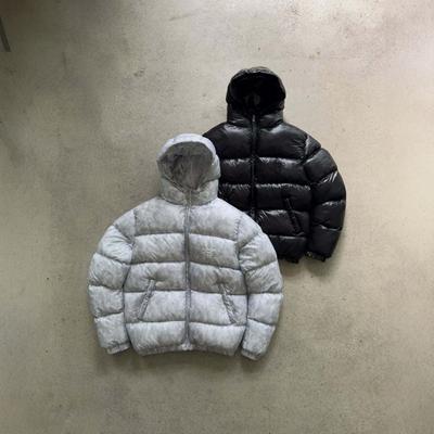 Унисекс puffer-куртка в стиле Y2K с вышивкой, свободного кроя, толстая, теплая, зимнее пальто с капюшоном, для подростков