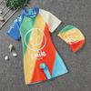 New Cartoon One-Piece Swimsuits with Hats for Boys and Toddlers