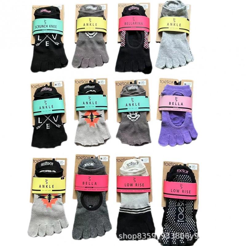 Non-Slip Toe Socks Pilates Yoga Gym Half Cotton Short Tube Women Youth