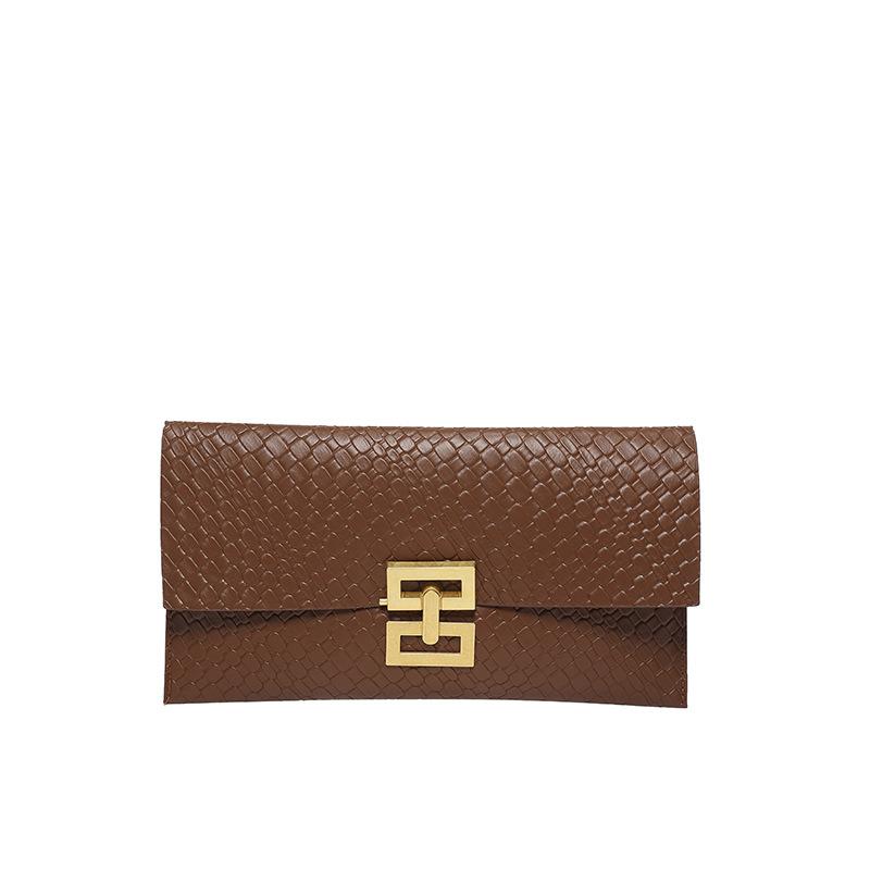 Простая ленивая модная женская сумка-клатч 2024 года, новый темпераментный плетеный узор, иностранная газовая сумка-конверт