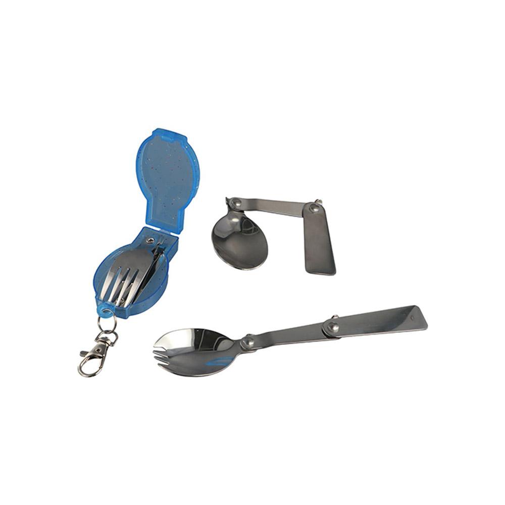 Storage Box 304 Stainless Steel Creative Pocket Spoon Folding Fork Camping Tableware Folding Spoon